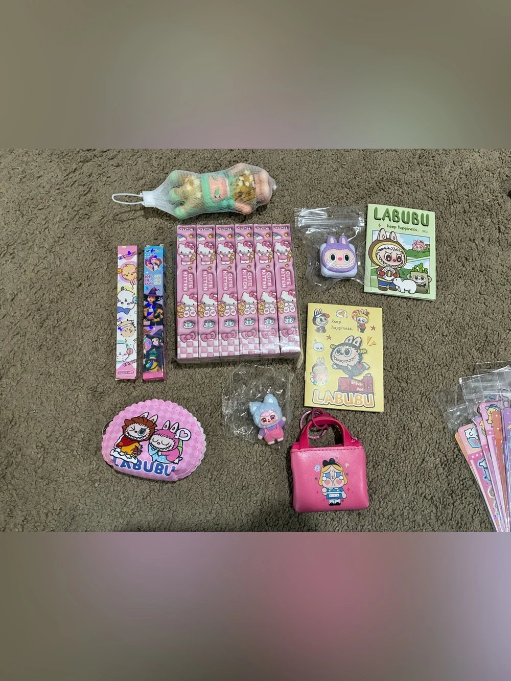 Huge Lot of Stickers Air Freshies Socks Scrunches Keychains Pens Not Licensed